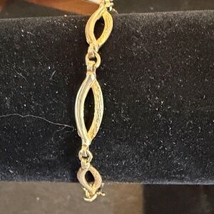 Sarah Coventry Gold-Tone Open Marquise Link Bracelet